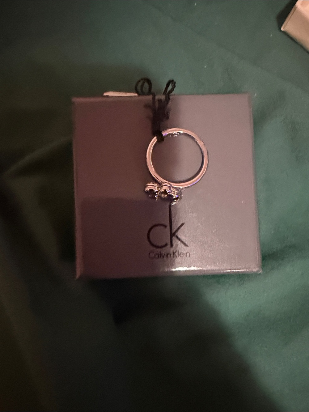 Calvin Klein Silver-Tone Fidget Ring.